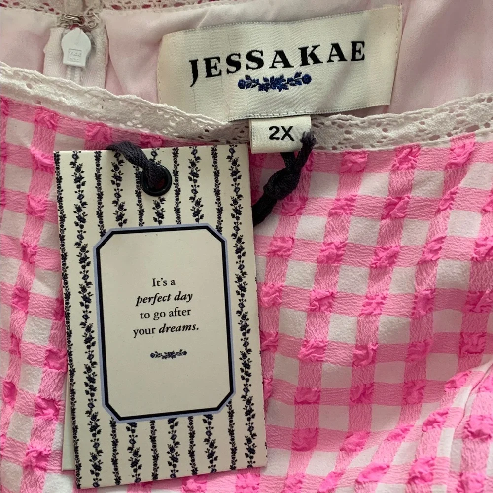 🌸 JessaKae Daze Pink Gingham Dress - NWT - 2X 🌸 - Picture 10 of 11